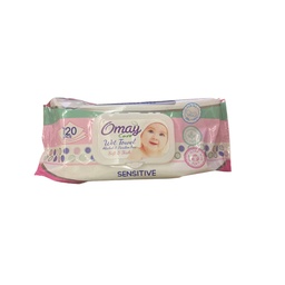 اوماى كير مناديل - Omay Care Wipes (حساس, 120PC)