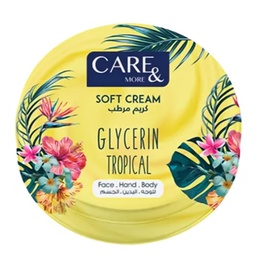 كير اند مور كريم جليسرين تروبيكال - Care &amp; More Glycerin Cream Tropical (75ml)