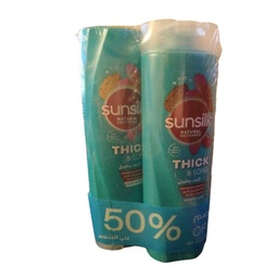 صانسيلك شامبو + بلسم كثيف وطويل خصم 50% - Sunsilk Shampoo &amp; Conditioner Thick &amp; Long Offer 50% (350ml)