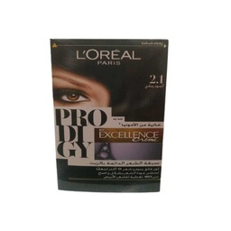 لوريال صبغة برودجى اكسيلنس - Loreal Prodigy Excellence Color (برودجى, 60g, 2-1 اسود رمادى)