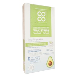 كوكو شرائح شمع بالافوكادو - Coco Wax Strips Avocado (10PC)