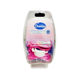 بابلز سكاته مشطوفة بسلسله حديث الولادة - Bubbles Beveled Soothers chain New Born