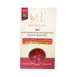 مارولينا شامبو و بلسم كيراتين خصم 30% - Marolina Shampoo &amp; Conditioner Keratin Offer 30% (450ml+450ml)