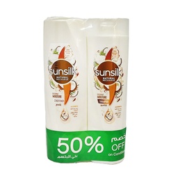 صانسيلك شامبو + بلسم جوز هند خصم 50% - Sunsilk Shampoo &amp; Conditioner Coconut Offer 50% (360ml)
