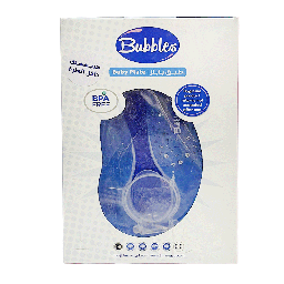 بابلز طبق + فرشاة اسنان - Bubbles Plate + Tooth brush (ازرق)