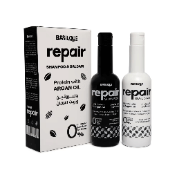 بازيلك شامبو و بلسم بروتين و زيت ارجان - Basilque Shampoo &amp; Conditioner Protein With Argan Oil (500ml+500ml)