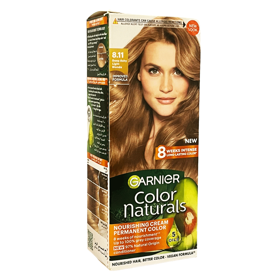 غارنية صبغة 11-8 اشقر فاتح رمادى عميق - Garnier Color 8-11 Deep Ashy Light Blonde Offer 15% (Deep Ashy Light Blonde 8-11)