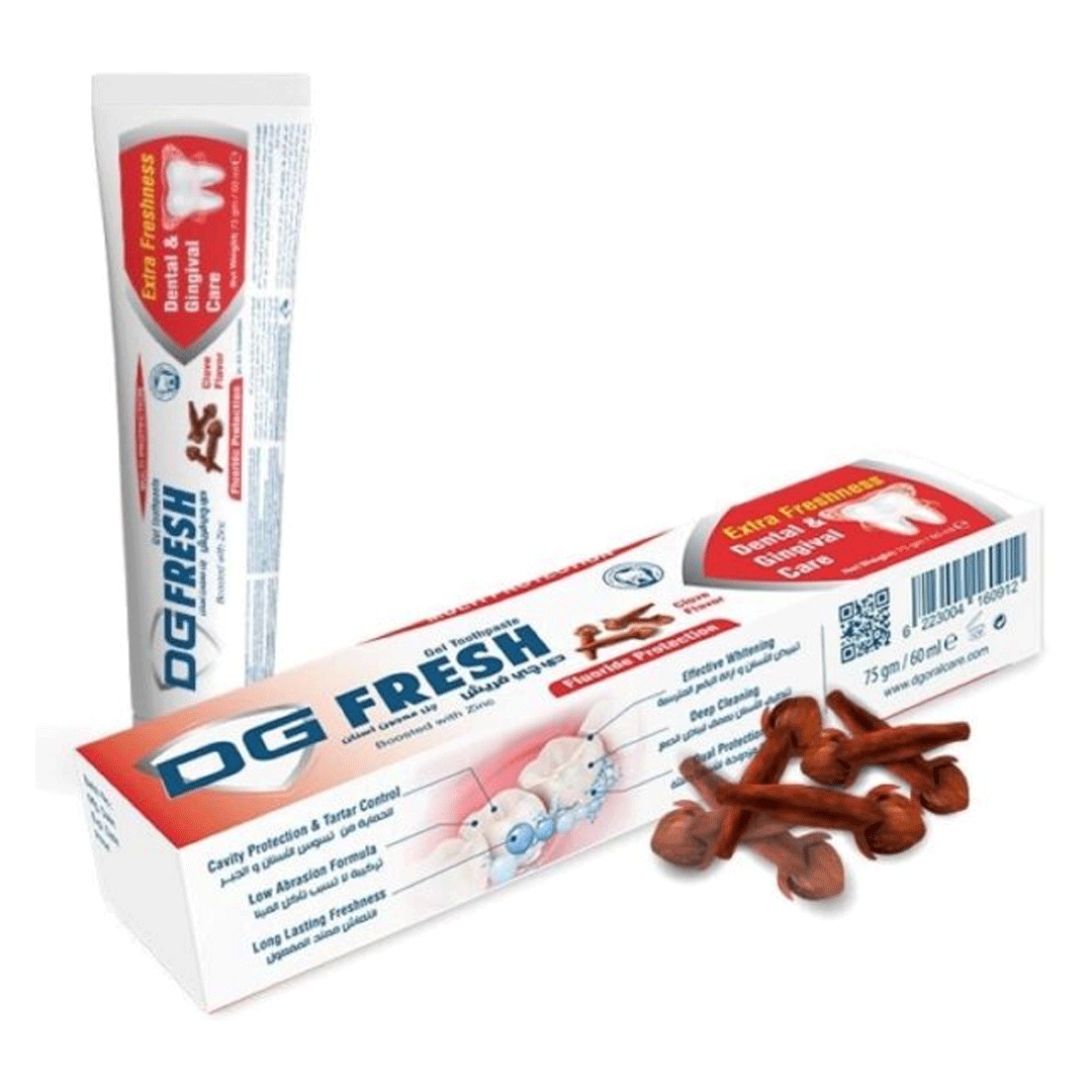 دى جى فريش معجون اسنان قرنفل - DG Fresh Toothpaste Clove (60ml)