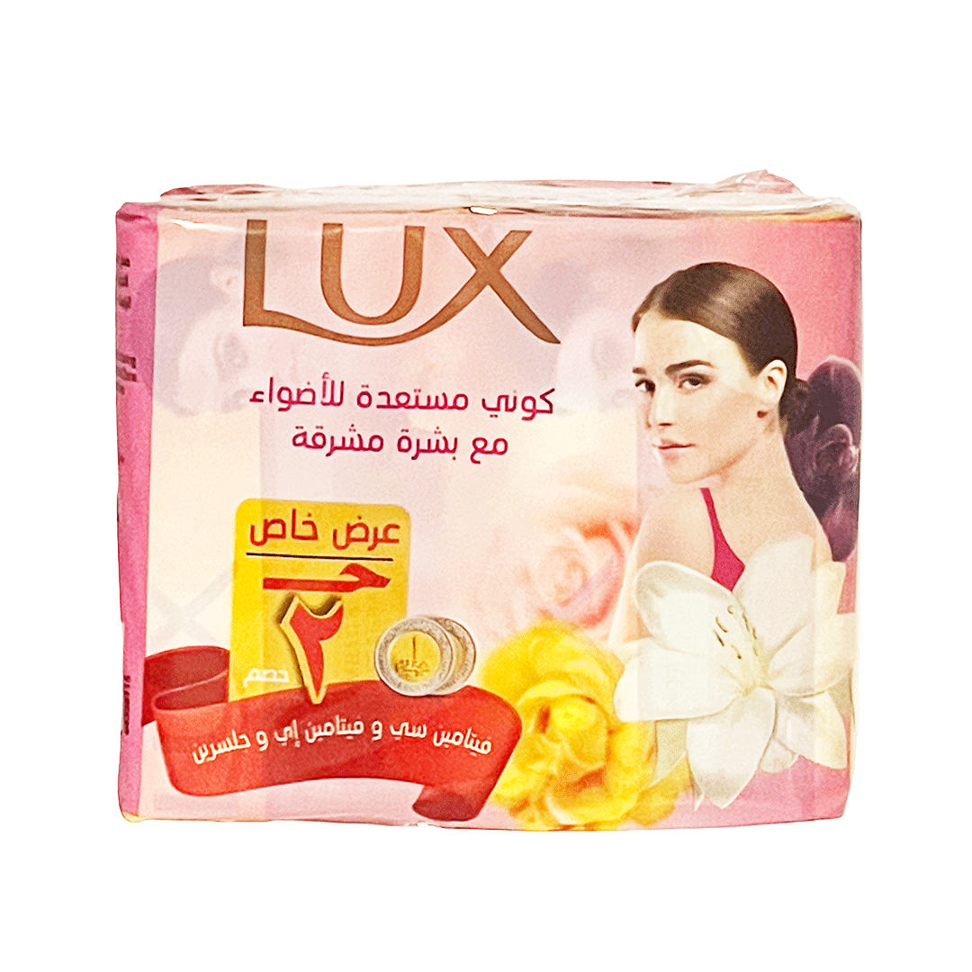 [6221155201140] لوكس صابون حلم السعادة خصم 2جنية - Lux Soap Happy Dream 4Psc Offer 2EGP (115g)