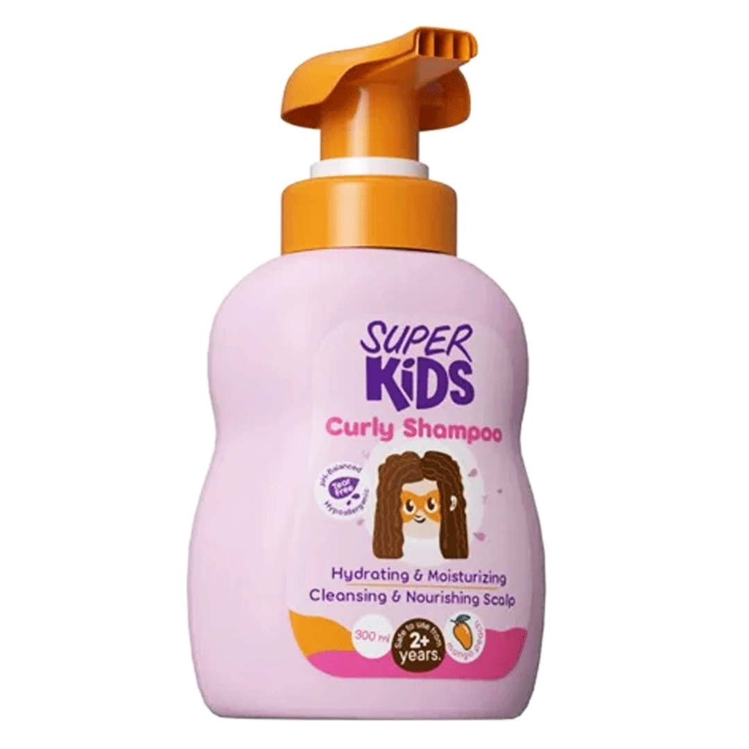 سوبر كيدز شامبو كيرلى مانجو خوخ - Super Kids Shampoo Curly Mango Peach (300ml)